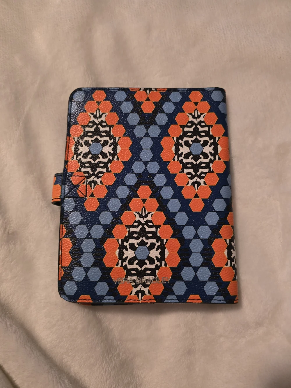 Vera Bradley Blue & Orange Geometric Snap Wallet